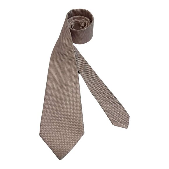 TRUSSARDI Light Pink Geometric Luxury Designer Silk Tie Italy W: 3.5" EX COND - Picture 1 of 4